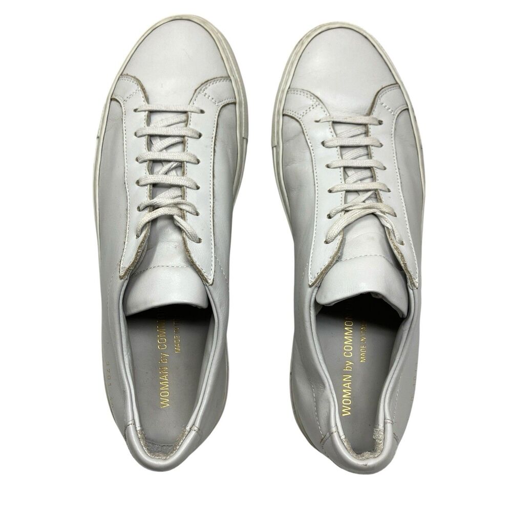 Common Projects Achilles Low Womens 9 EU 40‎ White Leather Minimal Sneakers